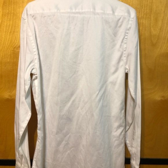 NWT Zara Long Sleeve White Cotton Button Down Shirt in Size Large - Picture 3 of 6